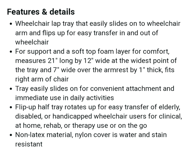 Lacura Flip up half tray for wheelchair right side new  in Health & Special Needs in Windsor Region - Image 7