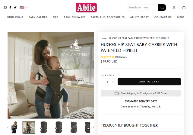 New Abiie HUGGS Baby Carrier in Strollers, Carriers & Car Seats in Markham / York Region - Image 7