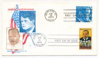 Robert F Kennedy-Martin Luther King-Jr-Sr First Day Stamp-1979