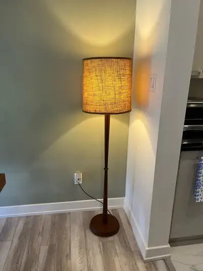 Mid Century Teak Floor Lamp, View more