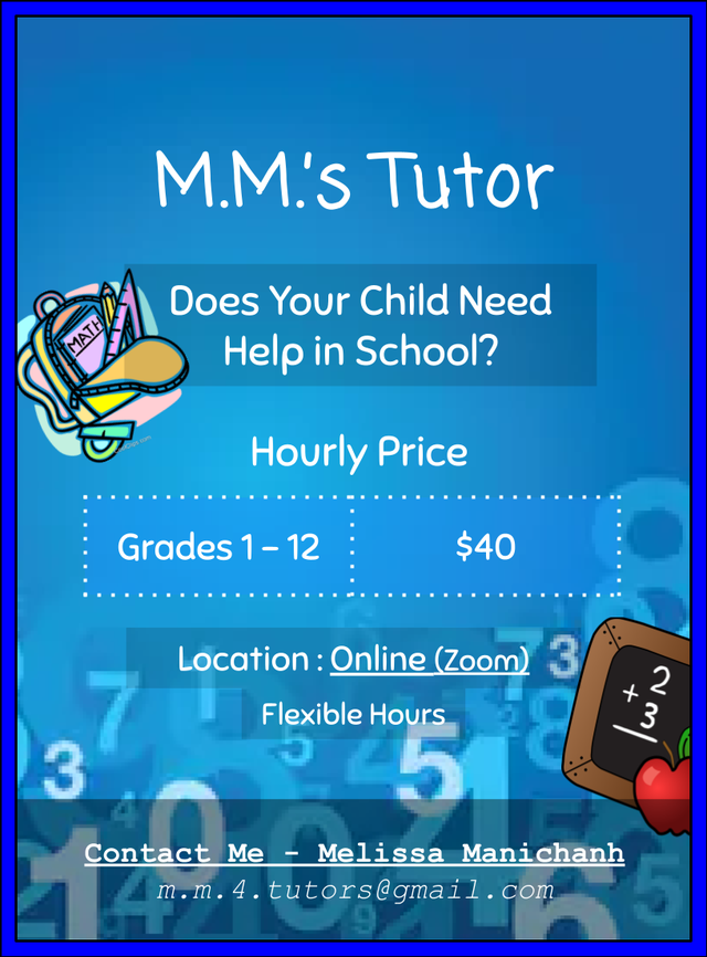 Tutoring Service (Math & Science: Grade 1 - 12)65238809218177120