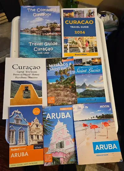 Travel Guides: Aruba, Curacao, Barbados and St. Lucia, St. Lucia. $5 each Can meet at my place or ne...