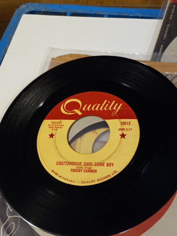 Vintage Vinyl Records 45 RPM Quality Freddy Cannon 1960s Sleeves dans CD, DVD et Blu-ray  à Trenton - Image 2