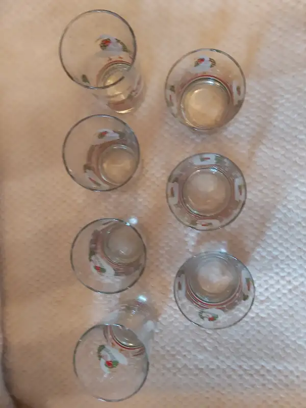 Vintage 1980's Libbey Set of 7 Christmas Goose & Wreath Glasses! in Arts & Collectibles in Saint John - Image 5