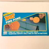 Vintage 1987 Nerf Ping Pong Table Tennis With Instructions
