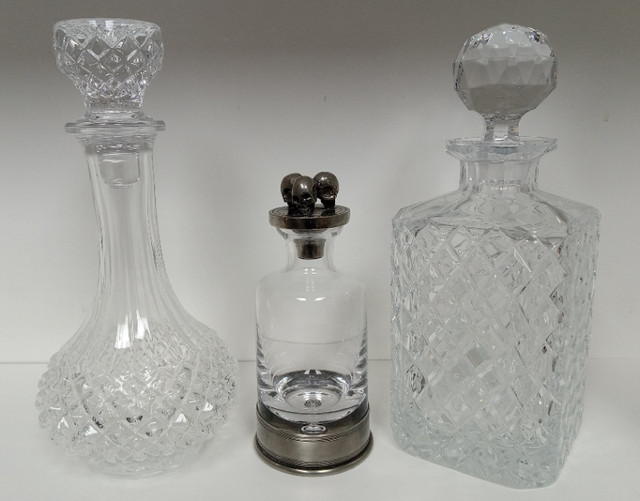 Crystal Blown Glass Spirit Decanters in Arts & Collectibles in City of Toronto