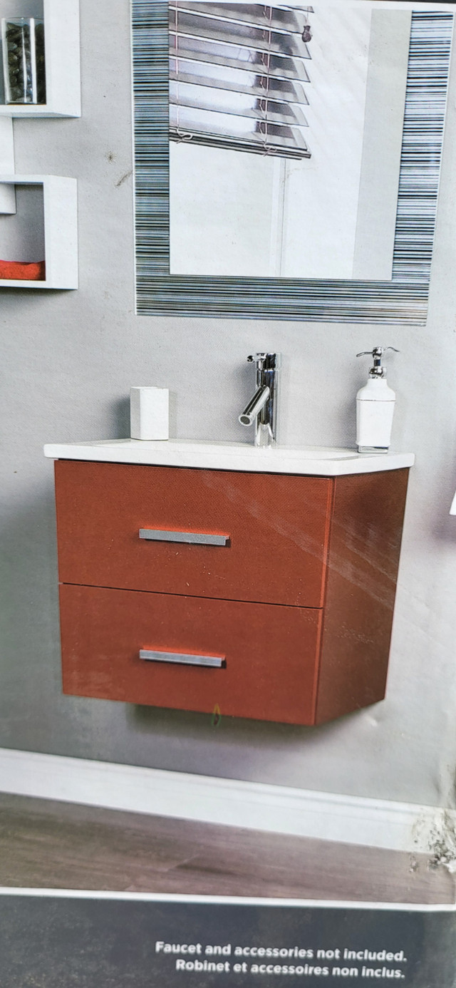 24" floating vanity with sink NEW IN BOX in Plumbing, Sinks, Toilets & Showers in Oshawa / Durham Region