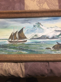 Exploring Greenland oil painting 
