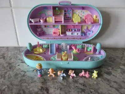 1992 Polly Pocket Babysitting Stamper Set - 1992 - Polly Pocket - Babysitting Stamper Set - Bluebird...