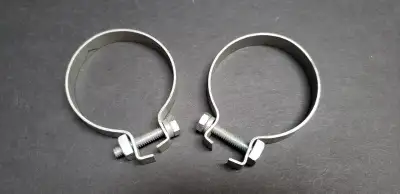 New 2.5-in (6.4 cm) heavy duty pipe clamps / pipe hangers 2/$5, View more