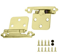 NEW 20 Pairs Gold Brushed Brass Metal Cabinet Door Hinges