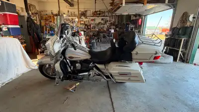 Has aftermarket Rienhart mufflers, 12" bars and extended windshield. Has heated hand grips and heate...