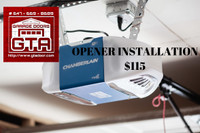 Chamberlain Garage Door Opener Install $115 with FREE BRA