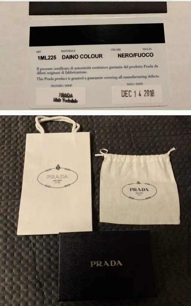 Prada Leather Wallet  (Red/Black) Authentic in Women's - Bags & Wallets in City of Toronto - Image 9