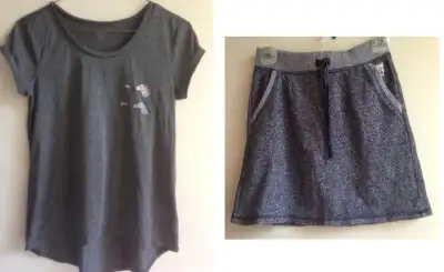 2x Set Girl's Gap kids Blue Skirt / ARDENE T-shirt  size ( 10 ), View more