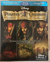 Original Pirates of the Caribbean trilogy on blu ray