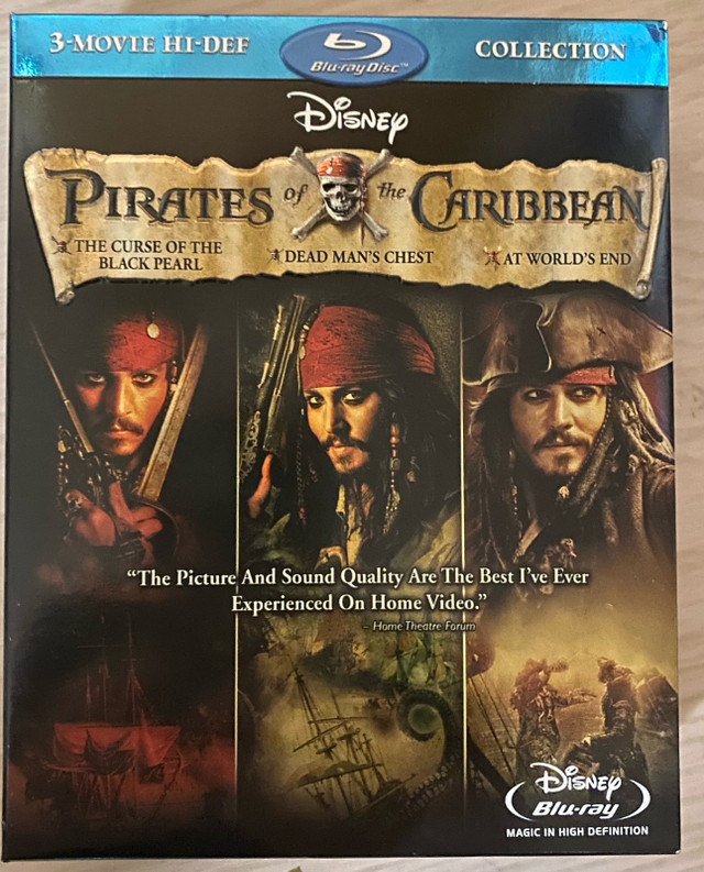 Original Pirates of the Caribbean trilogy on blu ray in CDs, DVDs & Blu-ray in Moncton