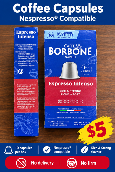 Caffè Borbone Espresso Intenso ☕️ 10 aluminum capsules — Nespresso Original compatible Intensity: 9/...