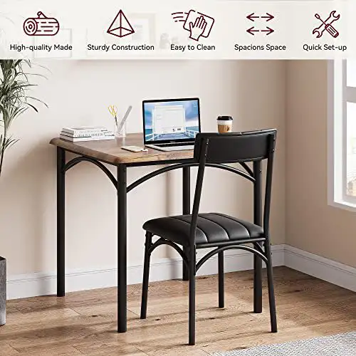 Wood Kitchen Room Table Set with 2 Upholstered Chairs  in Dining Tables & Sets in Markham / York Region - Image 5