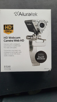 Aluratek HD 1080P Video Webcam for PC, MAC, Desktop & Laptop,