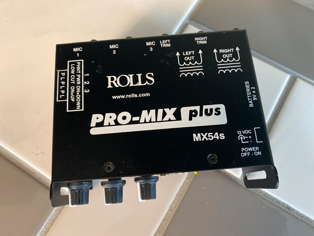 Rolls MX54s Pro Mix Plus 3 Channel Mic Mixer in Pro Audio & Recording Equipment in Winnipeg - Image 4