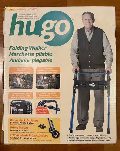 For sale is the hugo Folding Walker. The hugo Folding Walker offers enhanced mobility with its light...