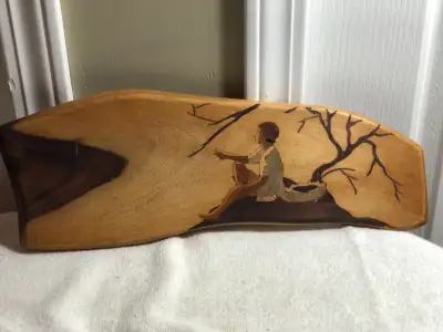 Beautifully Inlaid Wall Plaque Scene 16 Inch By 5 1/2 Inch, View more