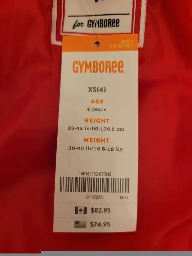 Nouveau manteau rouge fille 4 ans Gymboree Puffer Jacket Red in Kids & Youth in Laval / North Shore - Image 5