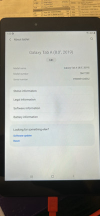  Samsung galaxy tab A 8” tablet 
