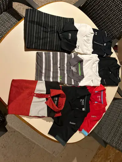 2 Reebok red & black $20 each Med men’s 1 Callaway red/ black & grey accents $20 Med men’s 1 black N...