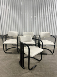 Vintage Black Chrome Chairs