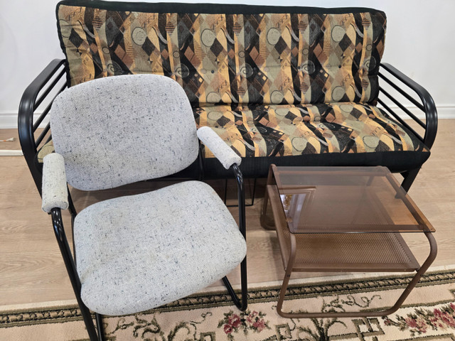 Futon(Bed/sofa), chair and glass table in Couches & Futons in Ottawa