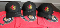 3 x signed Ottawa Senators hats