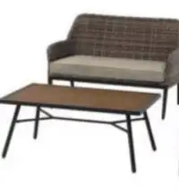 TWO SEATER WITH TABLE AND CUSHION