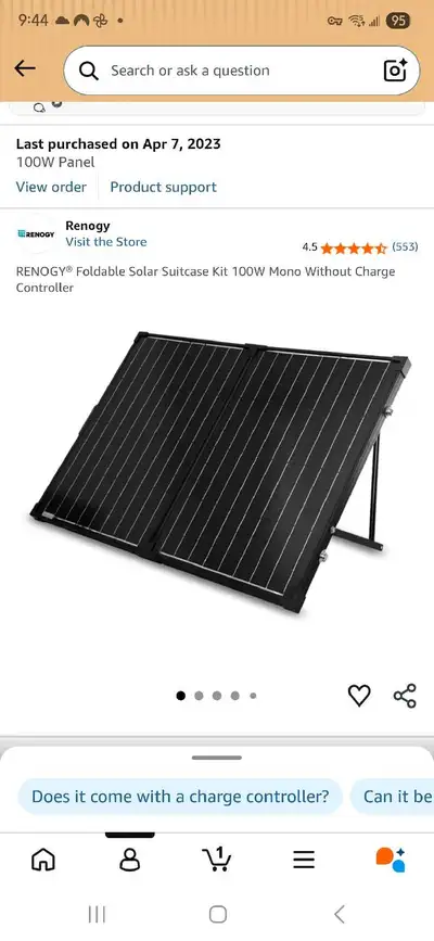 Selling my solar panels, they are in good used condition. Used them for 3 camping seasons and they w...
