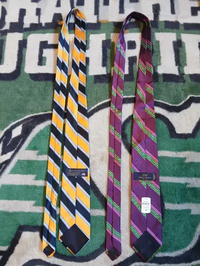 Brooks Brothers Ties Bundle (Yellow Used + Purple) - Size 51, View more