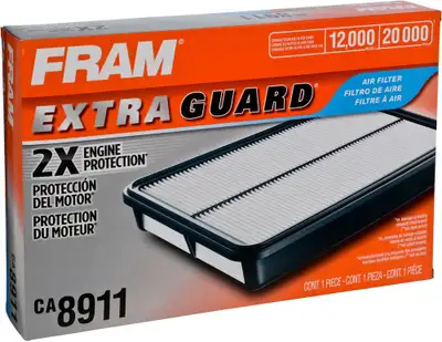 FRAM Extra Guard Air Filter features 2x the engine protection than the average of leading standard r...