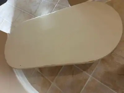 White Oval Coffee Table with Hairpin Legs, View more
