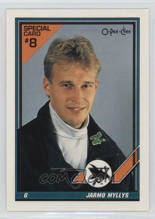 Jarmo Myllys San Jose Sharks Hockey Card in Arts & Collectibles in City of Halifax