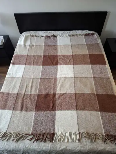 Wool throw blanket, View more