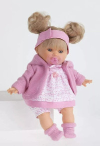 Antonio Juan Toddler Girl Doll Blue Eyes  New In Gift Box $129