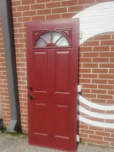 Red Exterior Entry Door with Window, View more