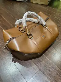 Cutter & Buck Leather Weekender Duffle Bag