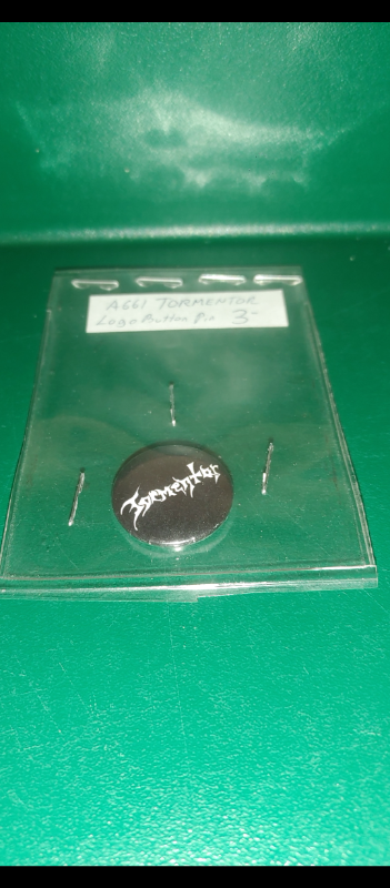 TORMENTOR - HEAVY METAL - LOGO BUTTON PIN, View more
