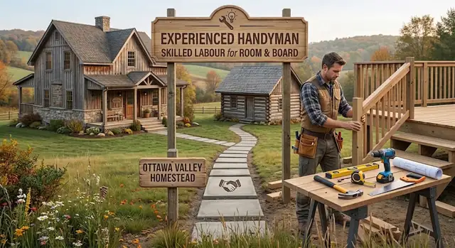Experienced Handyman Skilled Labour in Exchange for Room & Board