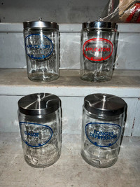 9 VINTAGE DOCTOR'S OFFICE GLASS STORAGE JARS CONTAINERS