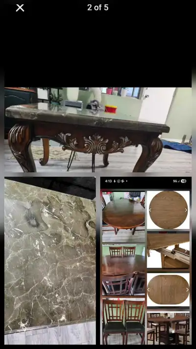 Dinning table and Coffee table( read description), View more