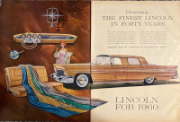 1960 Lincoln Town Car XLarge 2 Pg Original Ad 