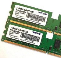 4Gb DDR2 KIT of 2 800MHz PC2 6400U 2R8 CL5 (PSD24G800K)