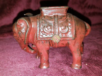 Antique Cast Iron Elephant Bank